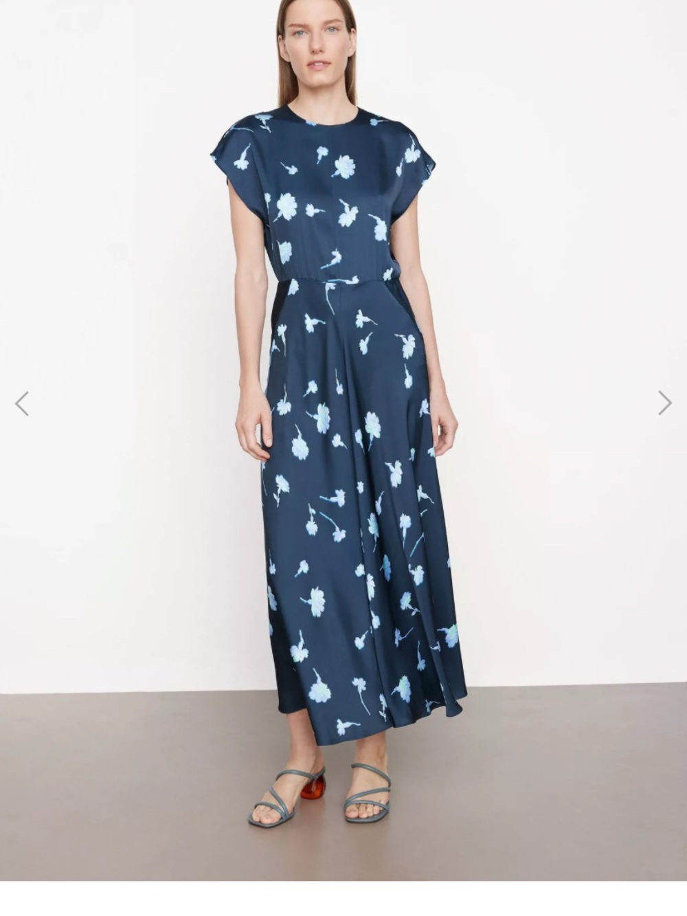 Vince - Sea Carnation Cap Sleeve Dress, Size 4